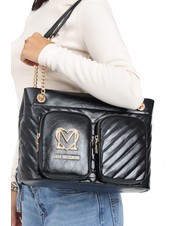 LOVE MOSCHINO CITY POCKETS Gesteppte Einkaufstasche Schwarz - Damentaschen - 4