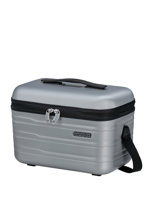 FLASHLINE Stabiler Kosmetikkoffer mit Schultergurt Himmelssilber - Beauty-Case