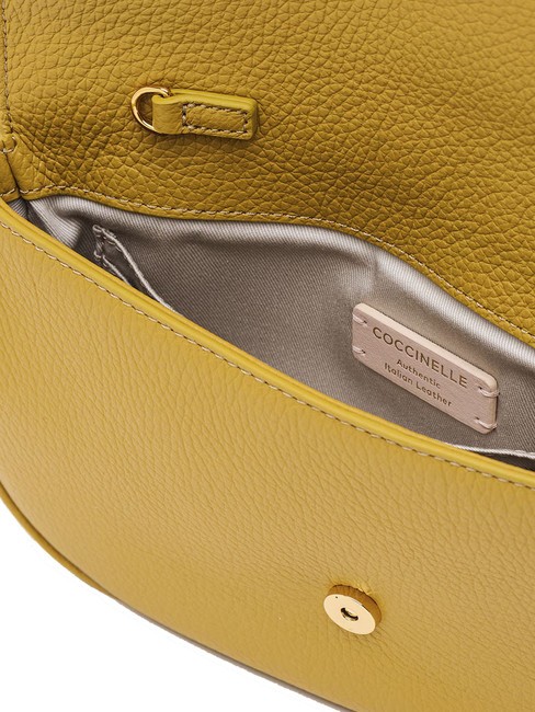 MAGIE Kleine Tasche aus strukturiertem Leder Zitronengras - Damentaschen