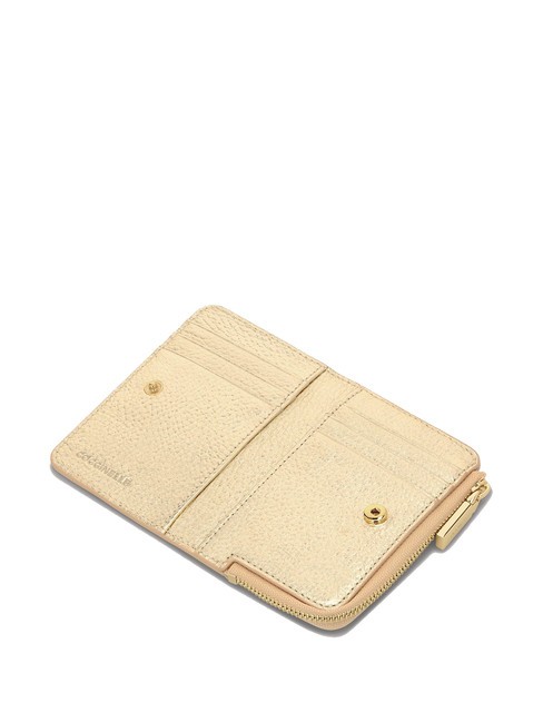 METALLIC SOFT Kartenhalter aus Leder golden - Brieftaschen Damen