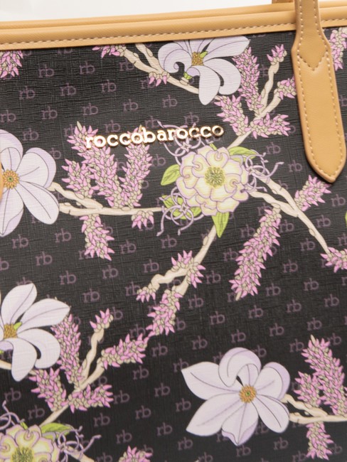 FLOWER MARKET Schulter-Shopper Schwarz - Damentaschen