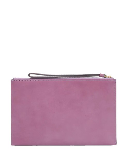 LUCREZIA Clutch aus Leder Lila mit Gold - Damentaschen