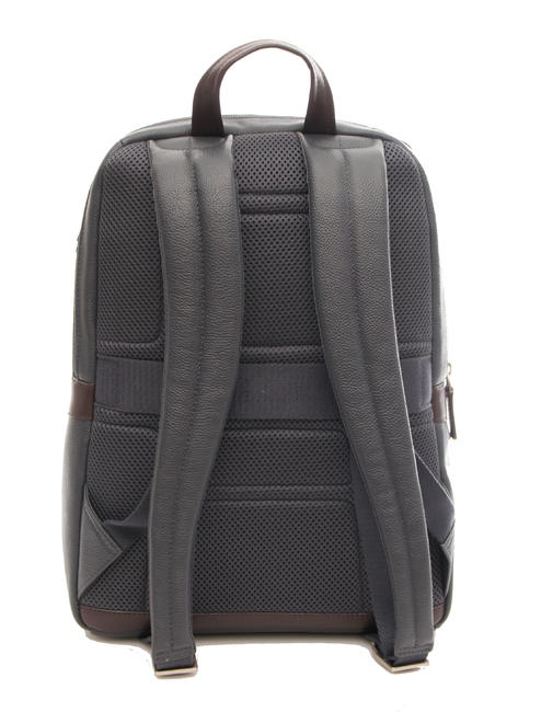 X1 13 "Laptop-Rucksack aus Leder blau / braun - PC-Rucksäcke