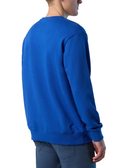 BASIC Baumwoll-Sweatshirt mit Logo-Schriftzug Surfblau - Sweatshirts Herren