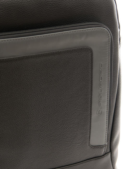 X1 13 "Laptop-Rucksack aus Leder schwarzgrau - PC-Rucksäcke