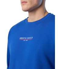 NORTH SAILS BASIC Baumwoll-Sweatshirt mit Logo-Schriftzug Surfblau - Sweatshirts Herren - 4