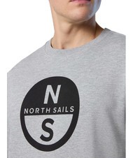 NORTH SAILS BASIC Sweatshirt mit Rundhalsausschnitt und Logo-Print graue Melange - Sweatshirts Herren - 3