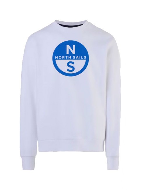 BASIC Sweatshirt mit Rundhalsausschnitt und Logo-Print Weiß - Sweatshirts Herren