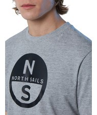 NORTH SAILS BASIC T-Shirt aus Baumwolle mit Logo-Print graue Melange - Herren-T-Shirts - 3