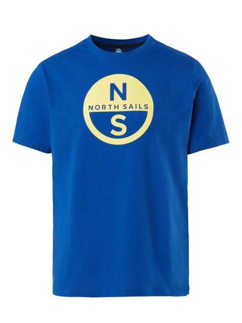 BASIC T-Shirt aus Baumwolle mit Logo-Print Surfblau - Herren-T-Shirts