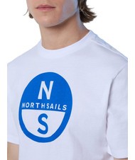 NORTH SAILS BASIC T-Shirt aus Baumwolle mit Logo-Print Weiß - Herren-T-Shirts - 3