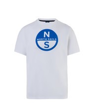 NORTH SAILS BASIC T-Shirt aus Baumwolle mit Logo-Print Wei&szlig; - Herren-T-Shirts - 4
