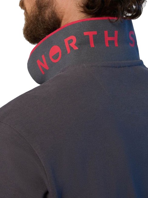 COLLAR STRIPED Kurzarm-Poloshirt aus Baumwolle Eisengrau - Herren-Polo-Shirts/Herren-Polo-Shirt/Herrenpoloshirt/Herrenpoloshirts