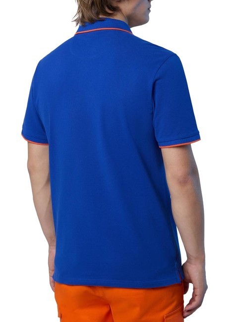 COLLAR STRIPED Kurzarm-Poloshirt aus Baumwolle Surfblau - Herren-Polo-Shirts/Herren-Polo-Shirt/Herrenpoloshirt/Herrenpoloshirts