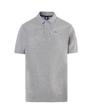 NORTH SAILS BASIC Kurzarm-Poloshirt aus Baumwolle graue Melange - Herren-Polo-Shirts/Herren-Polo-Shirt/Herrenpoloshirt/Herrenpoloshirts - 5