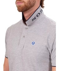 NORTH SAILS COLLAR STRIPED Kurzarm-Poloshirt aus Baumwolle graue Melange - Herren-Polo-Shirts/Herren-Polo-Shirt/Herrenpoloshirt/Herrenpoloshirts - 3