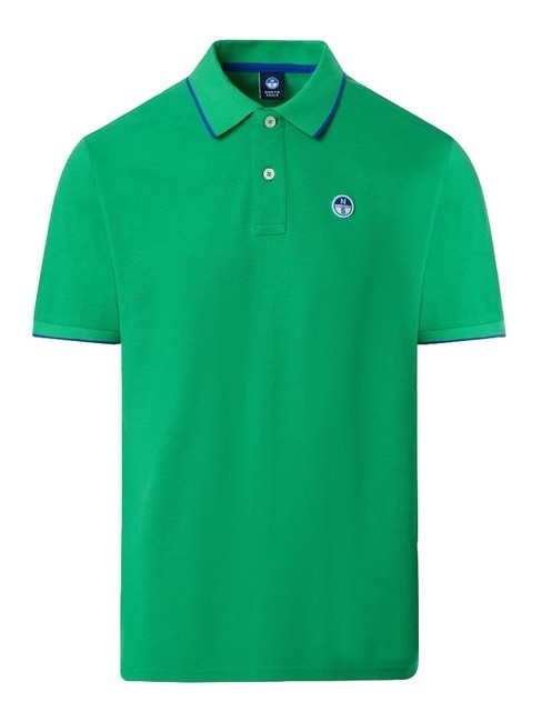 COLLAR STRIPED Kurzarm-Poloshirt aus Baumwolle gr&uuml;ne Biene - Herren-Polo-Shirts/Herren-Polo-Shirt/Herrenpoloshirt/Herrenpoloshirts
