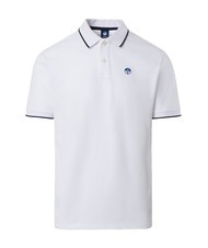 NORTH SAILS COLLAR STRIPED Kurzarm-Poloshirt aus Baumwolle Wei&szlig; - Herren-Polo-Shirts/Herren-Polo-Shirt/Herrenpoloshirt/Herrenpoloshirts - 3