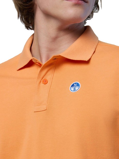BASIC Kurzarm-Poloshirt aus Baumwolle Mandarine - Herren-Polo-Shirts/Herren-Polo-Shirt/Herrenpoloshirt/Herrenpoloshirts