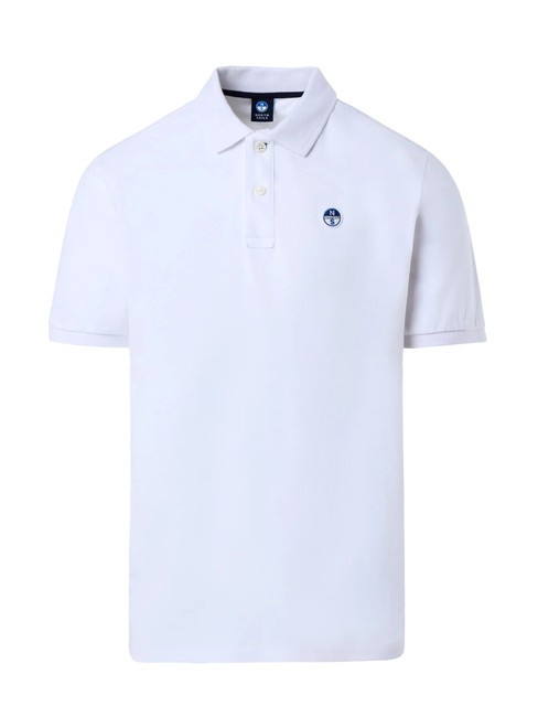 BASIC Kurzarm-Poloshirt aus Baumwolle Weiß - Herren-Polo-Shirts/Herren-Polo-Shirt/Herrenpoloshirt/Herrenpoloshirts