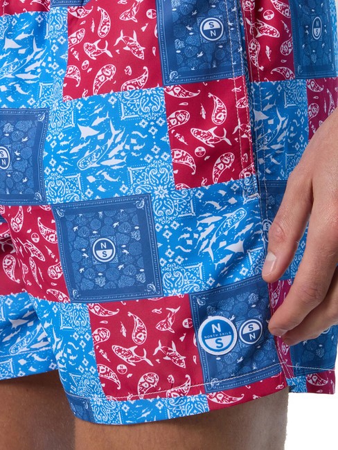 VOLLEY Bedruckter Boxer-Badeanzug Kombination 42 - Herrenbadehosen