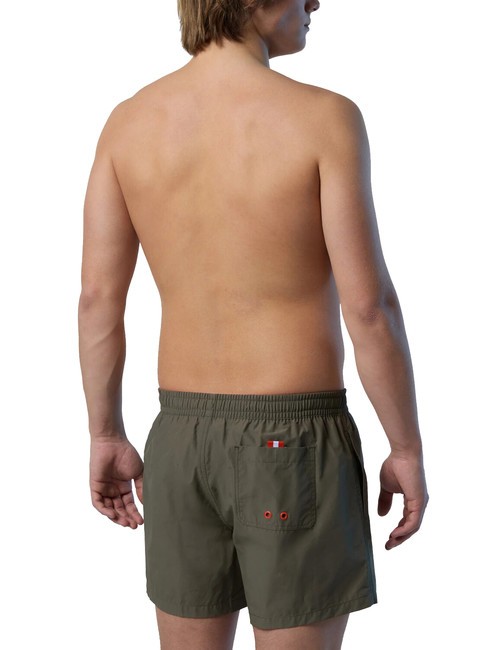 VOLLEY Boxer-Badeanzug mit Logo staubige Oliven - Herrenbadehosen