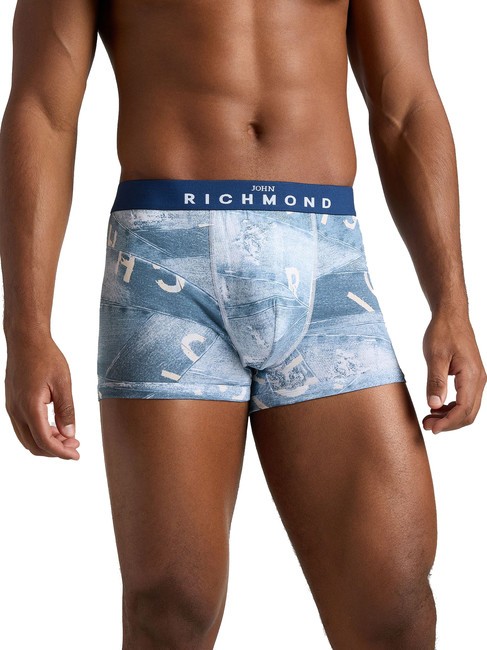 FOZ 3 Boxershorts weiß/blau/t. - Herrenslip