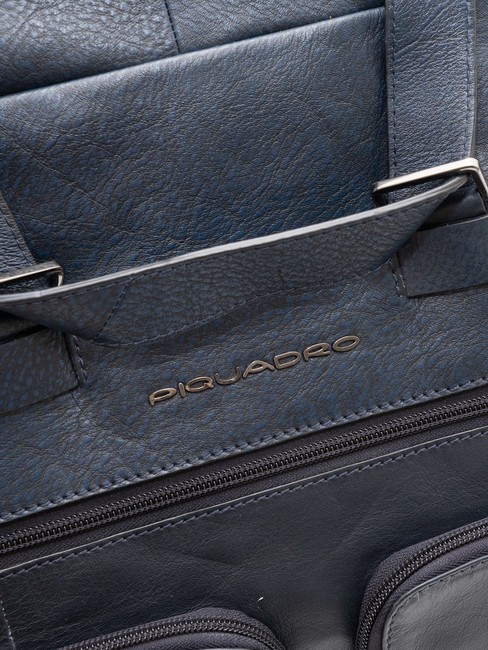 LINE Umh&auml;ngetasche aus Leder Blau - Reisetaschen