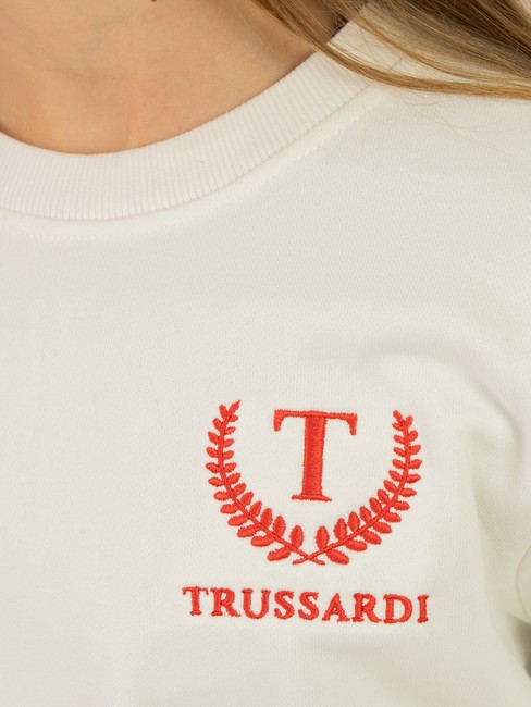 STRAUB KIDS Trainingsanzug aus Sweatshirt und Hose cremefarben/rot - Trainingsanzüge für Kinder