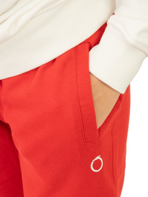 STRAUB KIDS Trainingsanzug aus Sweatshirt und Hose cremefarben/rot - Trainingsanzüge für Kinder