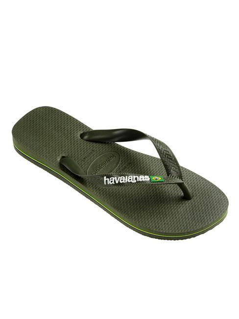 BRASIL LOGO Flip-Flops für Herren Grün Grün - Schuhe Unisex
