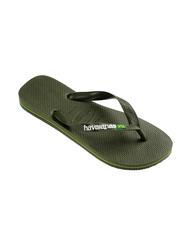 HAVAIANAS BRASIL LOGO Flip-Flops für Herren Grün Grün - Schuhe Unisex - 3