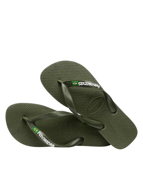 BRASIL LOGO Flip-Flops für Herren Grün Grün - Schuhe Unisex