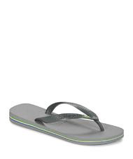 HAVAIANAS  BRASILIEN-LOGO-Flip-Flops Stahlgrau - Schuhe Unisex - 2