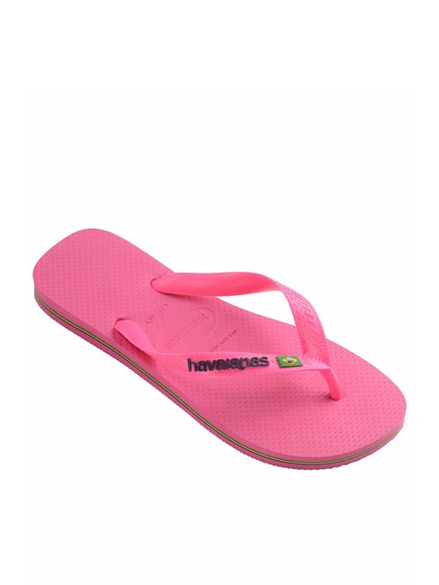 BRASIL LOGO NEON Flip-Flops rosa Flussmittel/rosa Flussmittel - Schuhe Unisex