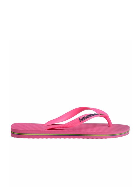 BRASIL LOGO NEON Flip-Flops rosa Flussmittel/rosa Flussmittel - Schuhe Unisex