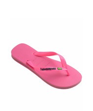 HAVAIANAS BRASIL LOGO NEON Flip-Flops rosa Flussmittel/rosa Flussmittel - Schuhe Unisex - 3