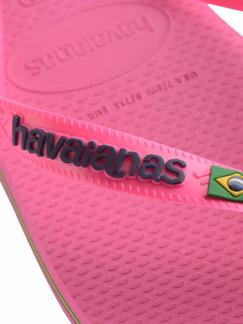 BRASIL LOGO NEON Flip-Flops rosa Flussmittel/rosa Flussmittel - Schuhe Unisex