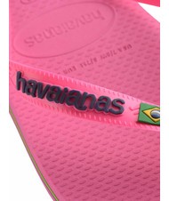 HAVAIANAS BRASIL LOGO NEON Flip-Flops rosa Flussmittel/rosa Flussmittel - Schuhe Unisex - 4