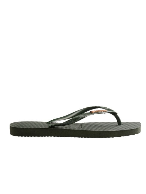 SQUARE LOGO Flip-Flops olivgrün - Damenschuhe