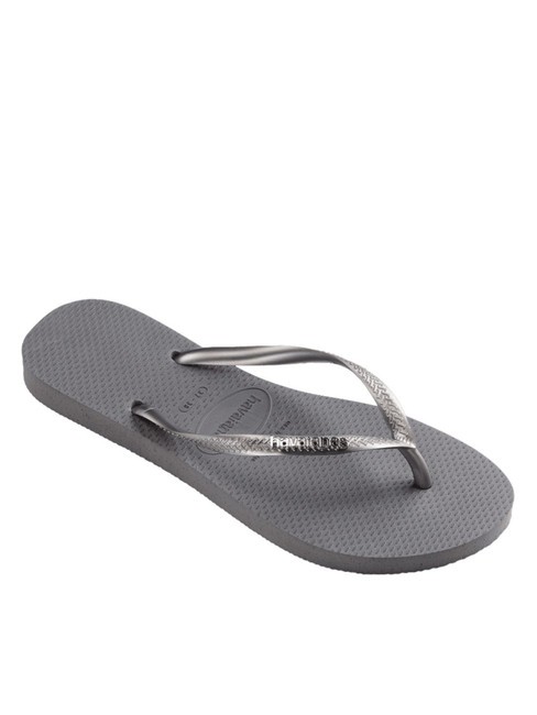 SLIM LOGO Flip Flops Stahlgrau - Damenschuhe