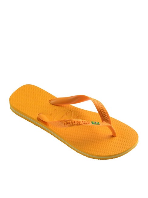  BRASILIEN-LOGO-Flip-Flops Knallgelb - Schuhe Unisex