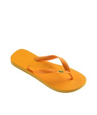 HAVAIANAS  BRASILIEN-LOGO-Flip-Flops Knallgelb - Schuhe Unisex - 3
