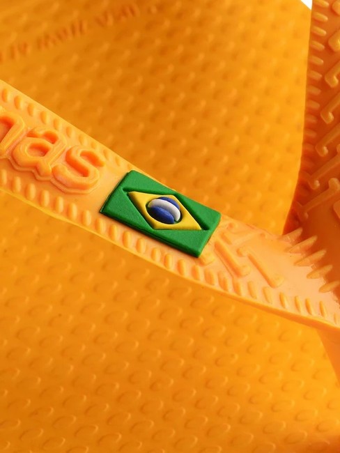  BRASILIEN-LOGO-Flip-Flops Knallgelb - Schuhe Unisex