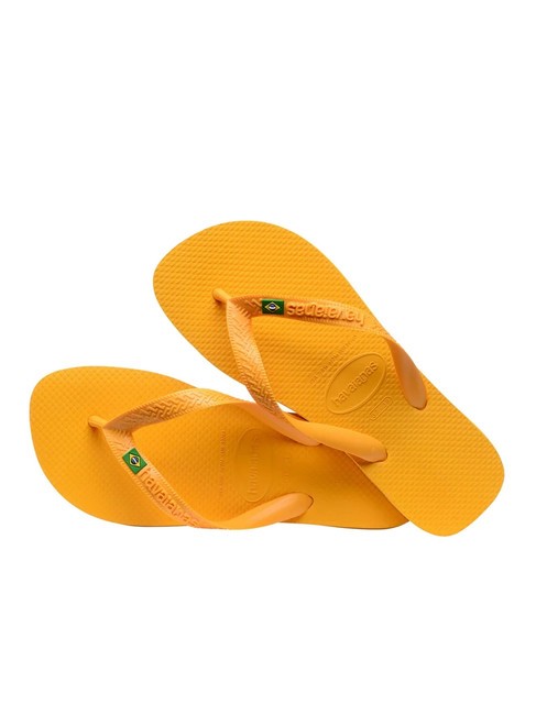  BRASILIEN-LOGO-Flip-Flops Knallgelb - Schuhe Unisex