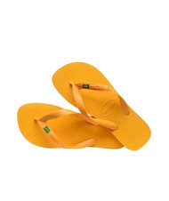 HAVAIANAS  BRASILIEN-LOGO-Flip-Flops Knallgelb - Schuhe Unisex - 6