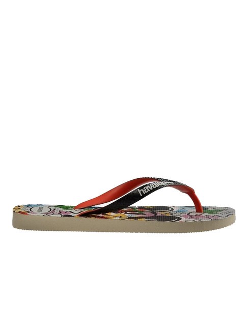 DISNEY STYLISH Flip Flops Beige/Schwarz/Blutorange - Schuhe Unisex