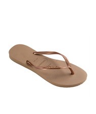 HAVAIANAS SLIM LOGO Flip Flops ros&eacute; / gold - Damenschuhe - 3