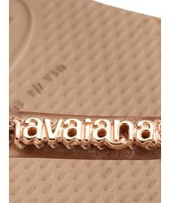 HAVAIANAS SLIM LOGO Flip Flops ros&eacute; / gold - Damenschuhe - 4