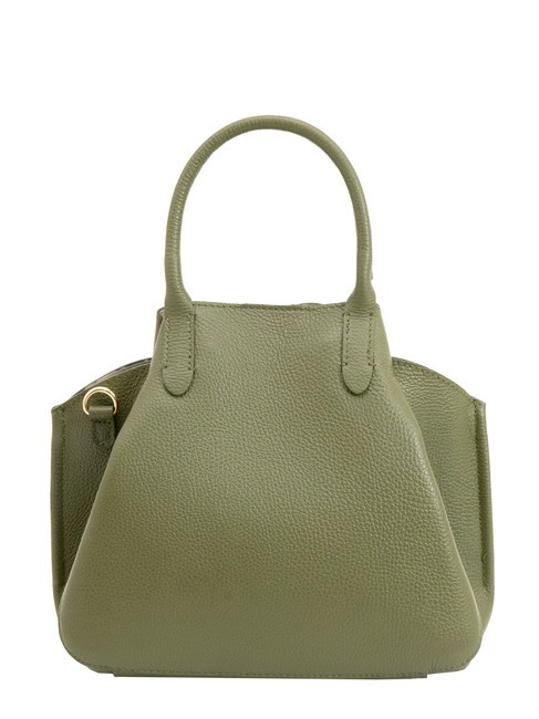 ALICE Lederhandtasche mit Schultergurt Olive - Damentaschen